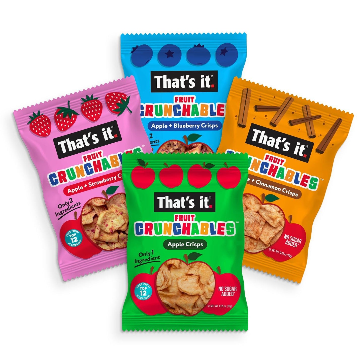 That'S It. Fruit Crunchables Variety Pack, Fruit Snacks For Kids, 100% Fruit Crisps, Plant-Based, Non-Gmo, Gluten-Free, No Sugar