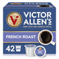 Victor Allens Coffee French Roast Dark Roast Pods, 42 Count, Compatible with Keurig K-Cup Brewers, Brown