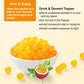 J Way Bursting Popping Passion Fruit Boba Pearls, Passion Fruit Syrup, Non-Dairy, Fat-Free Popping Tapioca Boba For Beverages, S