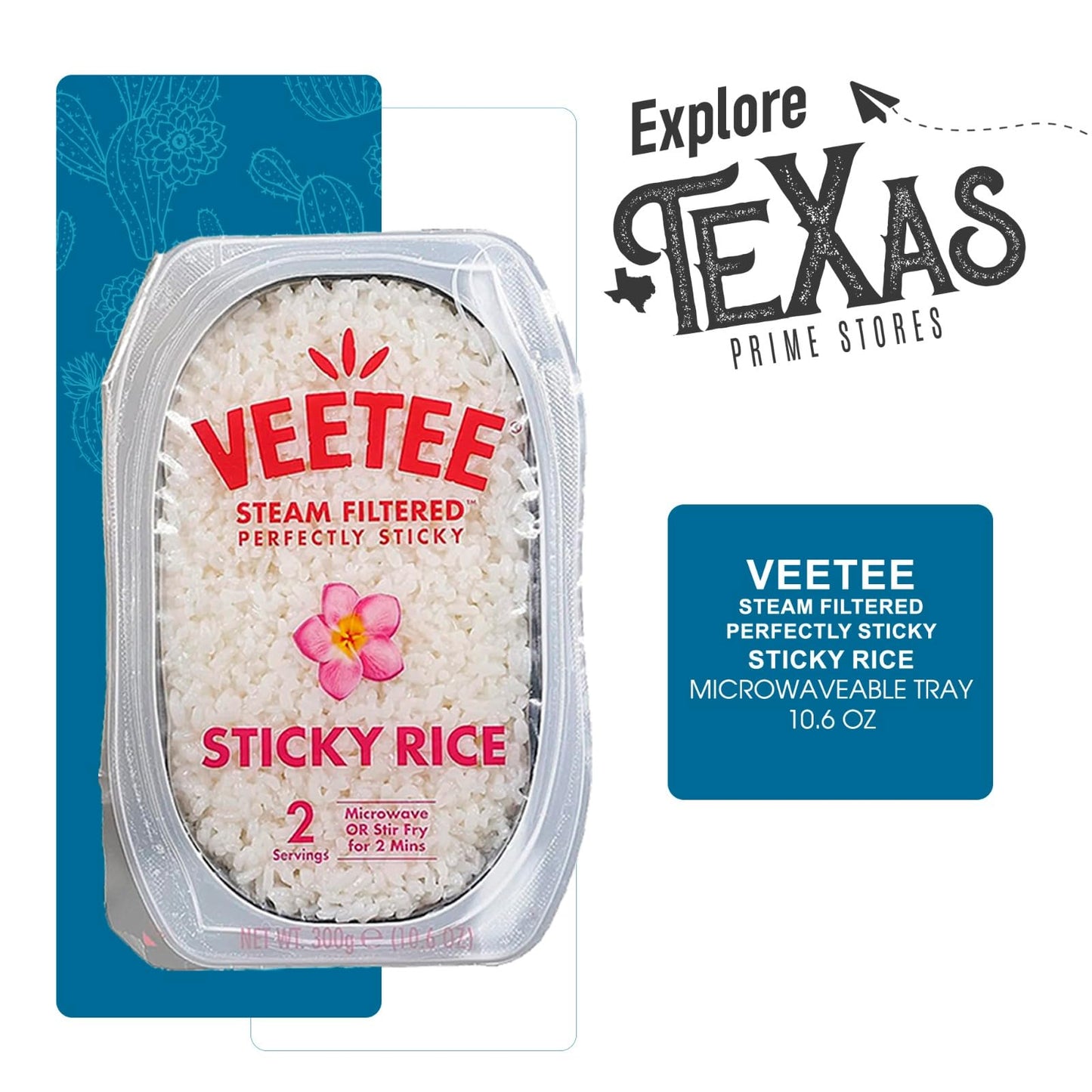Veetee 6-Pack Sticky Rice Steam Filtered 10.6 Oz Microwaveable Tray