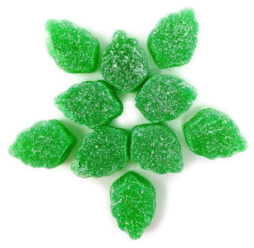 Sweetgourmet Jelly Spearmint Leaves Slices Candy | 1 Pound