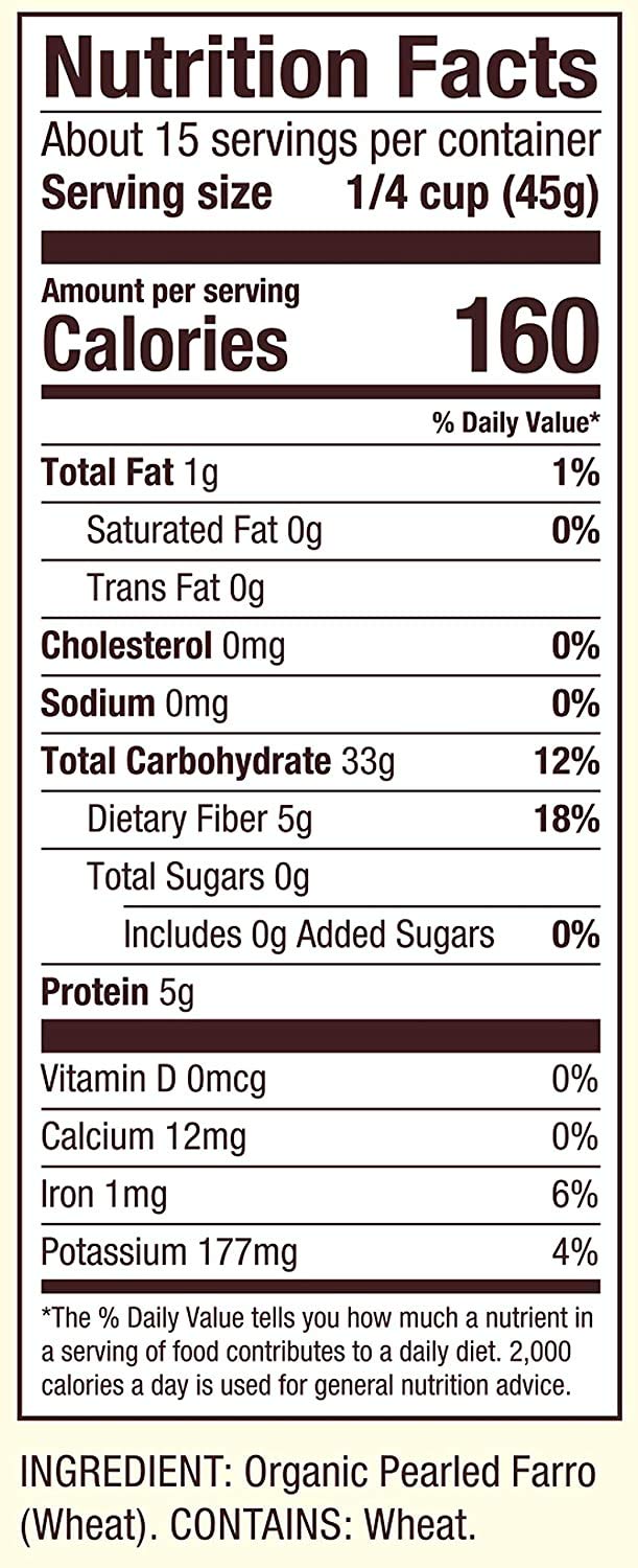 Bobs Red Mill Organic Farro, 24 Ounce (Pack of 2) - Whole Grain, Non-GMO, High Fiber