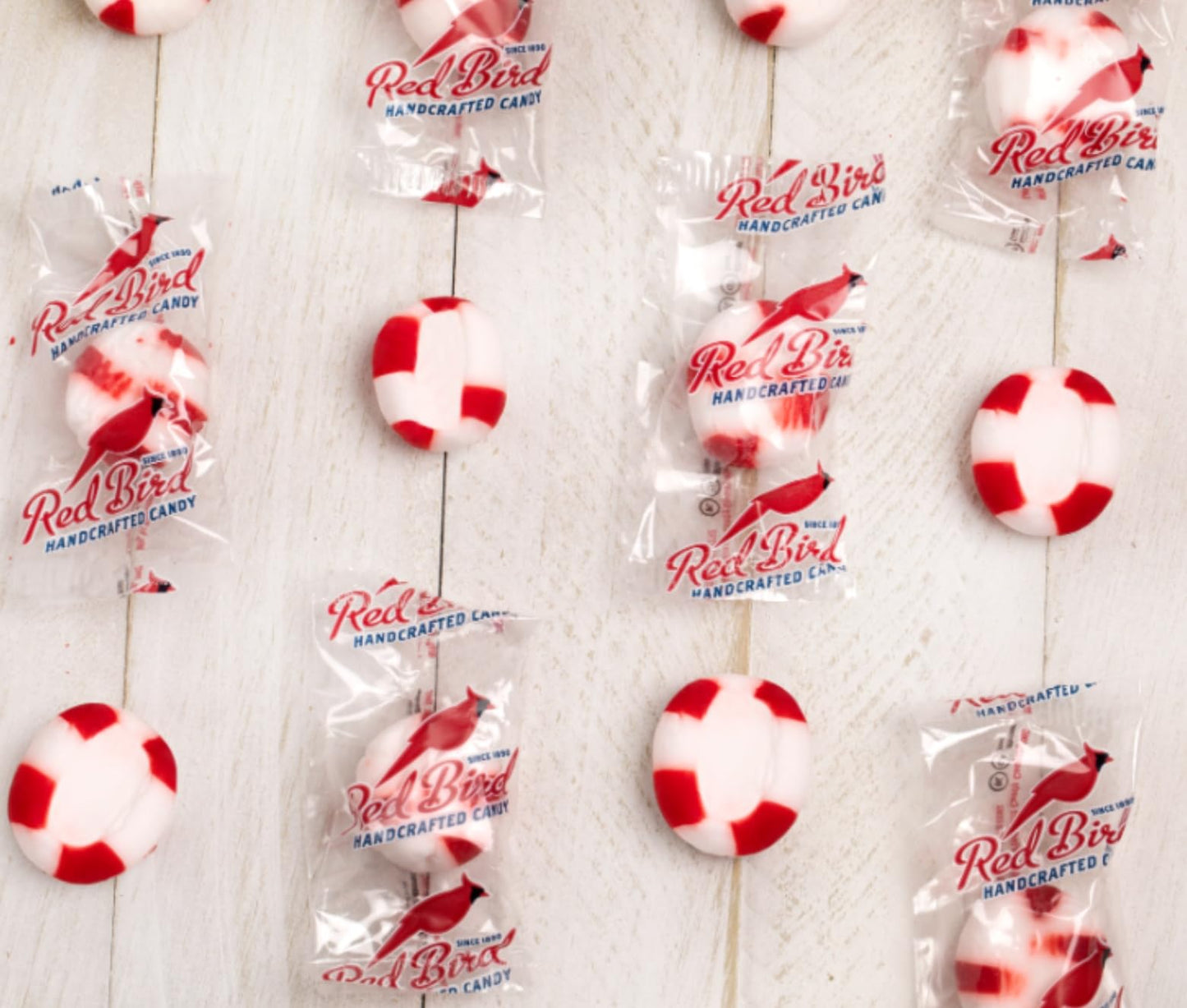 Red Bird Soft Peppermint Candy Mints, Bulk Candy Individually Wrapped, Branded Wrapper, 1000 Ct
