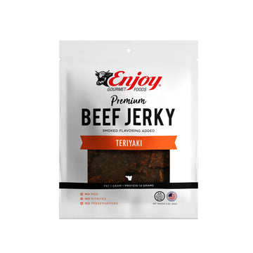 Enjoy Beef Jerky Teriyaki - All Natural Beef Jerky - 3oz Pack of 6