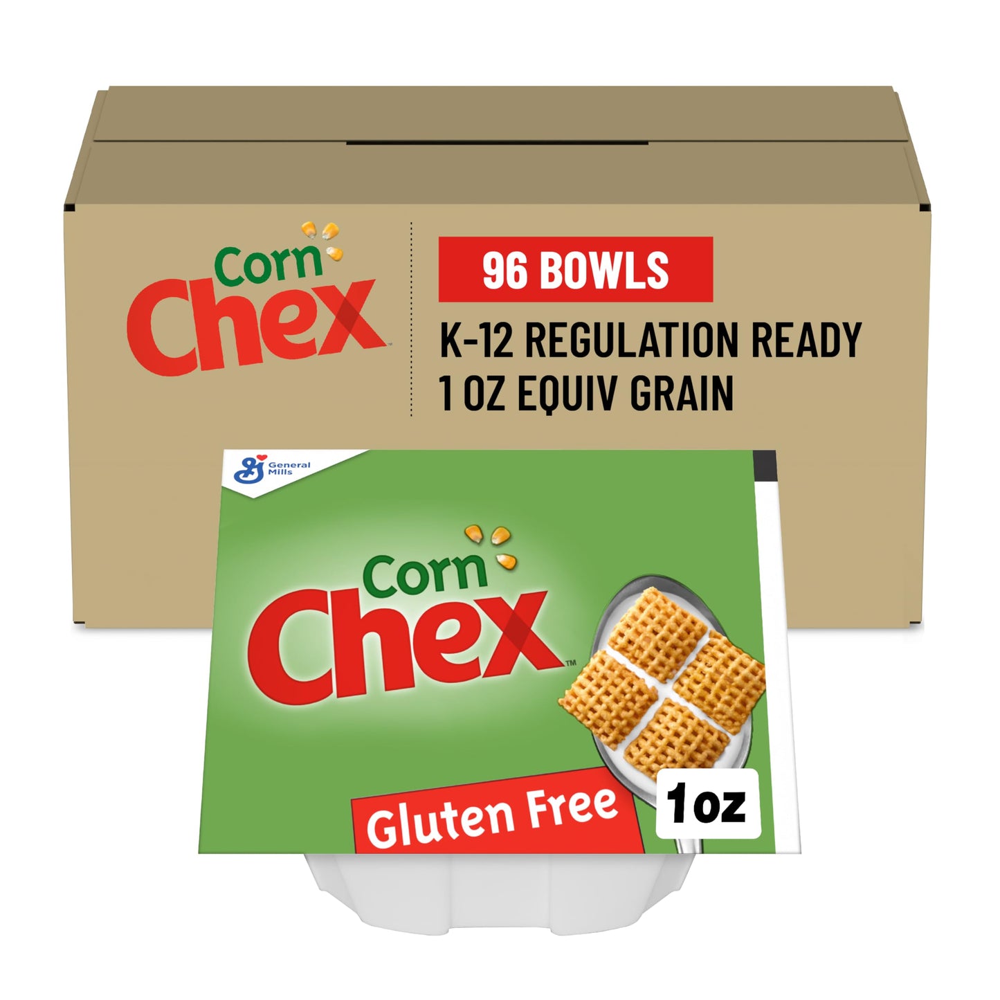 Corn Chex Cereal Single Serve Bowl, 1 Oz (Pack of 96)