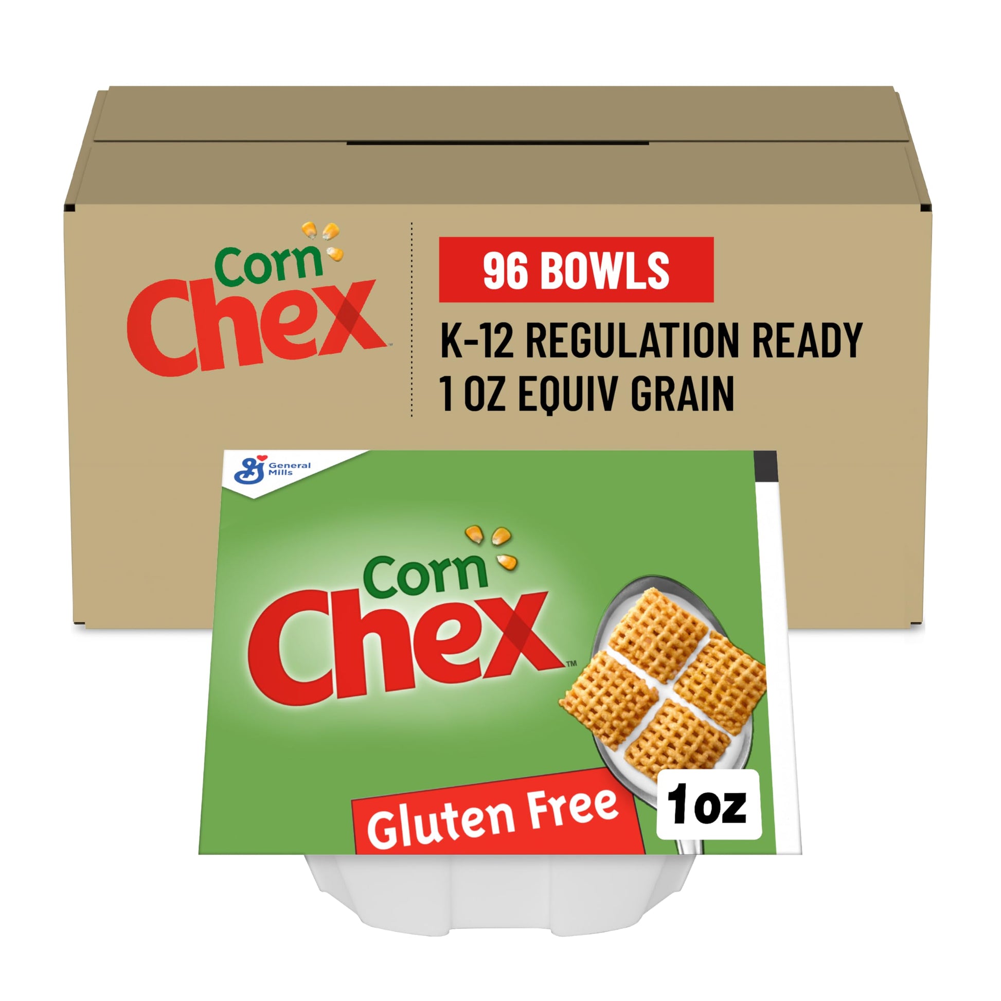 Corn Chex Cereal Single Serve Bowl, 1 Oz (Pack of 96)