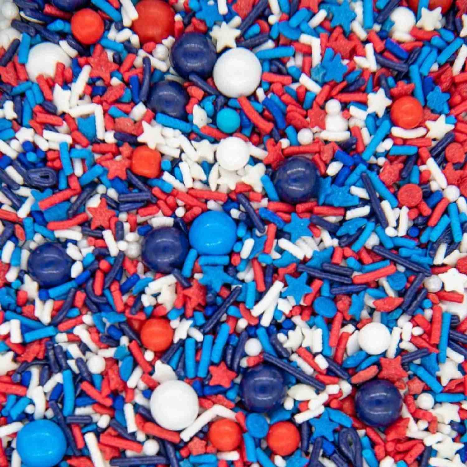 4Th Of July Sprinkles For Baking Cake, Cookie, Cupcake Decorating - 4Th Of July Cake Decorations In Red White Blue And Sprinkles With Jimmies, Nonpareils, Star Quin Patriotic Sprinkles For Cupcakes