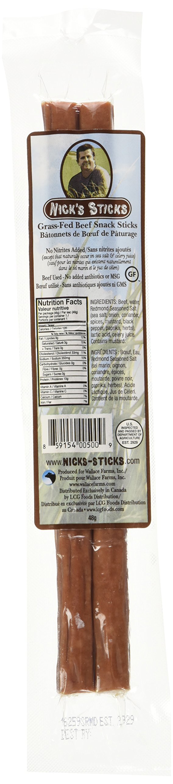 Nicks Sticks Snack Beef Stick Original 1.7 Oz