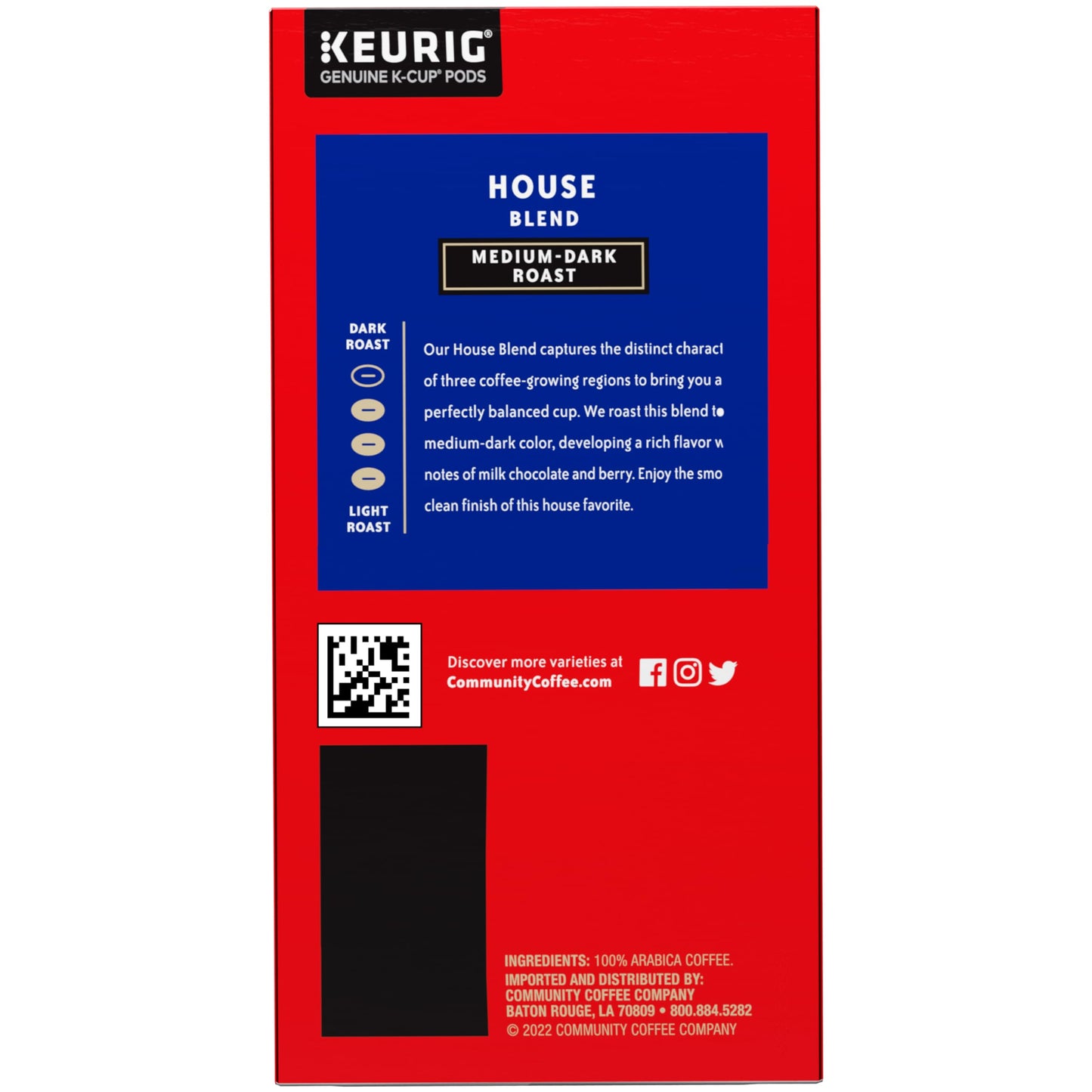 Community Coffee House Blend Coffee Pods, Medium Dark Roast, Compatible with Keurig 2.0, 24 Count