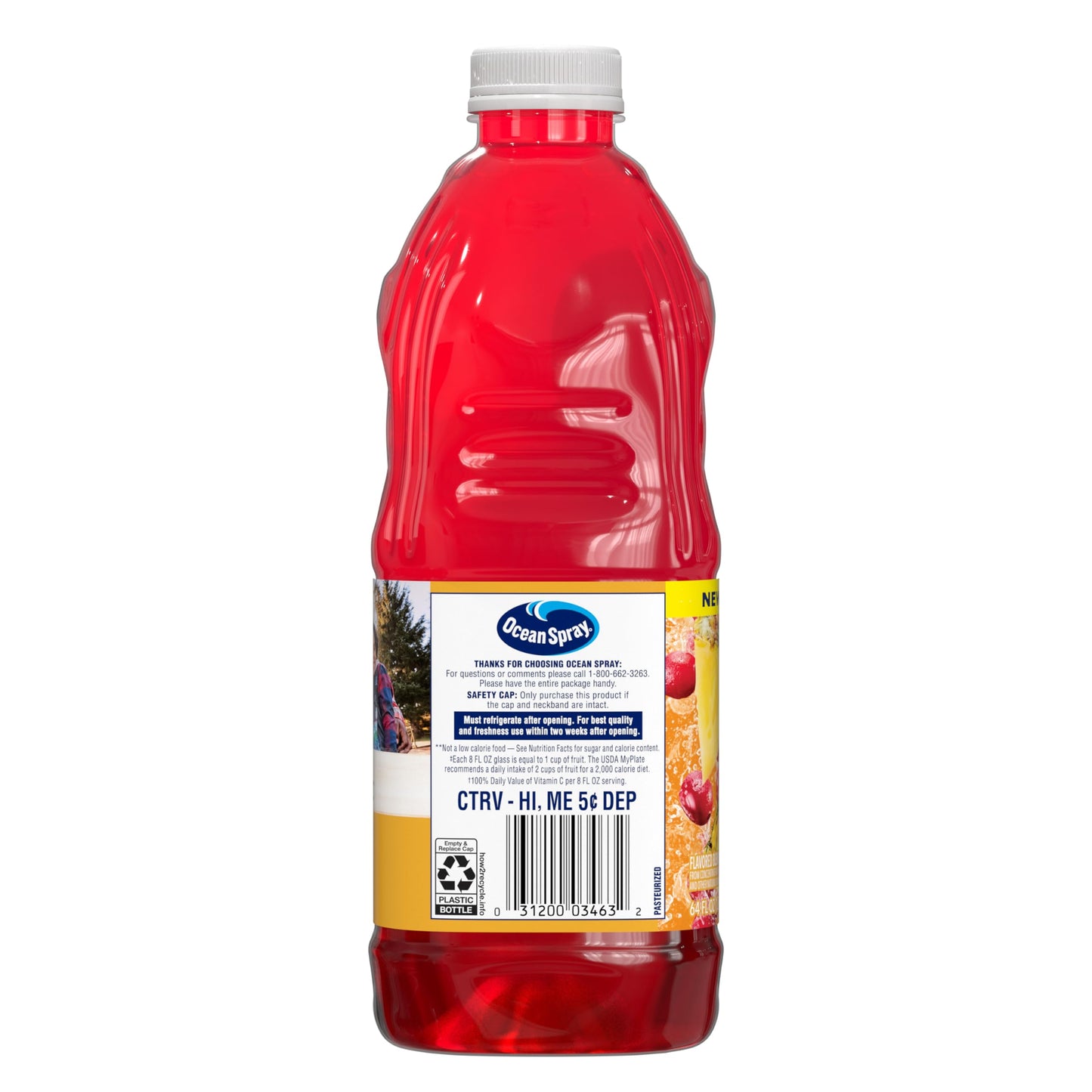 Ocean Spray® 100% Cranberry Pineapple Juice Blend, 64 Fl Oz Bottle (Pack of 8)