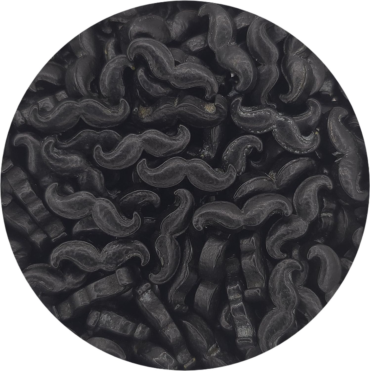 NCS Black Mustache Edible Candy Sprinkles, 8 ounces - Great for Cupcakes, Cookies, Cakes, Cakes Pops, Donuts