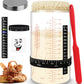 Keafont Sourdough Starter Jar Kit, 50oz Large Capacity, Wide Mouth, Red, Model KF-GLASS-RD, 1 Pack