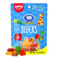 AMOS 4D Gummy Blocks Candy Bricks, Natural Flavor Themed Novelty Candy for Kids Birthday Party, Cupcake Topper, Resealable 2.19o