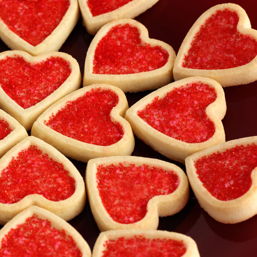 GranAroma Sanding Sugar for Cookies & Sweets, Decorative Red Sugar