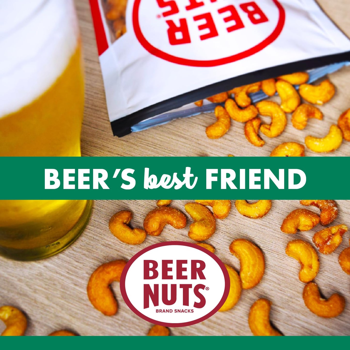malt-inspired NUTS Crunchy Party Snack Mix, 8oz Pack - Cashews, Pretzels, Cheese Sticks, Sesame Sticks, Peanuts, Roasted Corn Nuts
