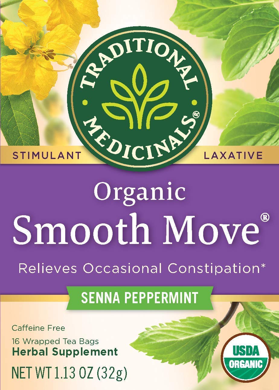 Traditional Medicinals Peppermint Smooth Move Herbal Tea Bags, 16 Count, Model 032917002006