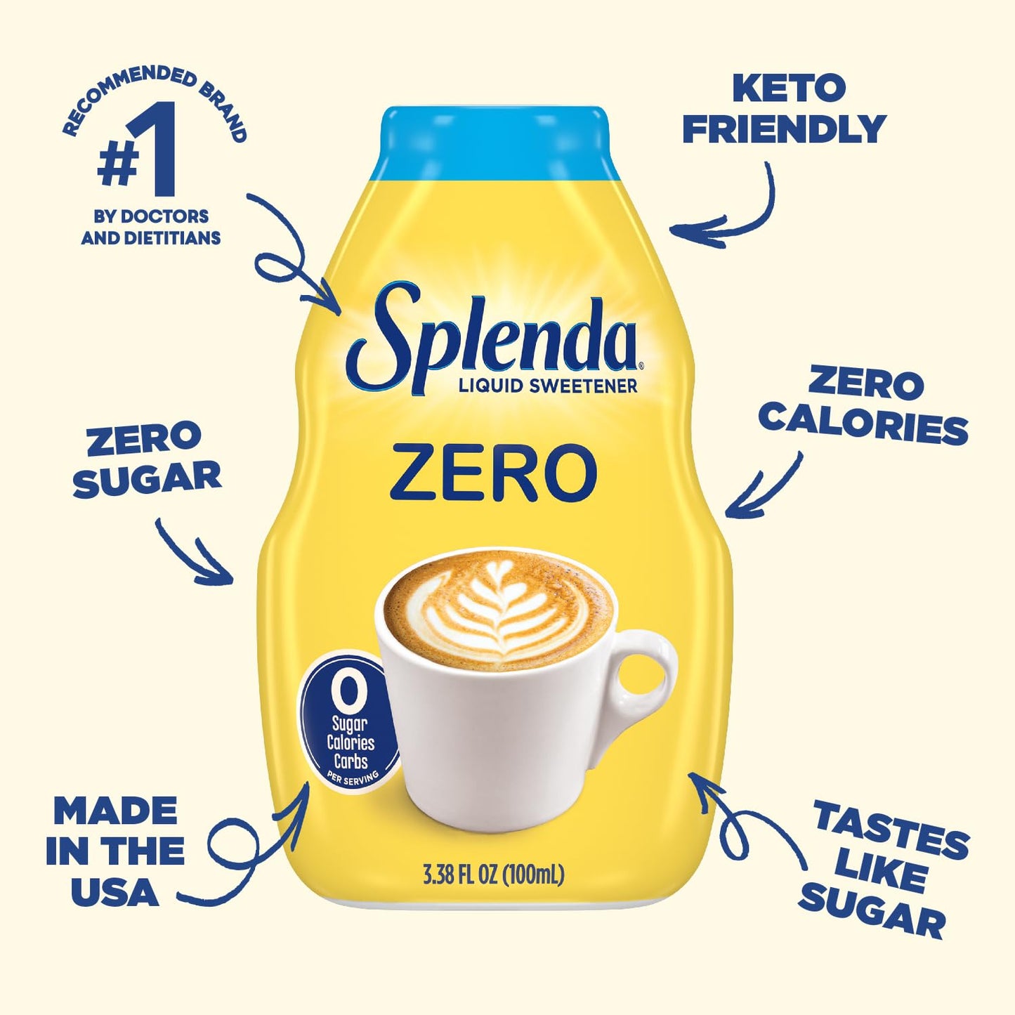 Splenda Liquid Zero Calorie Sweetener Drops 100Ml (Pack Of 2)