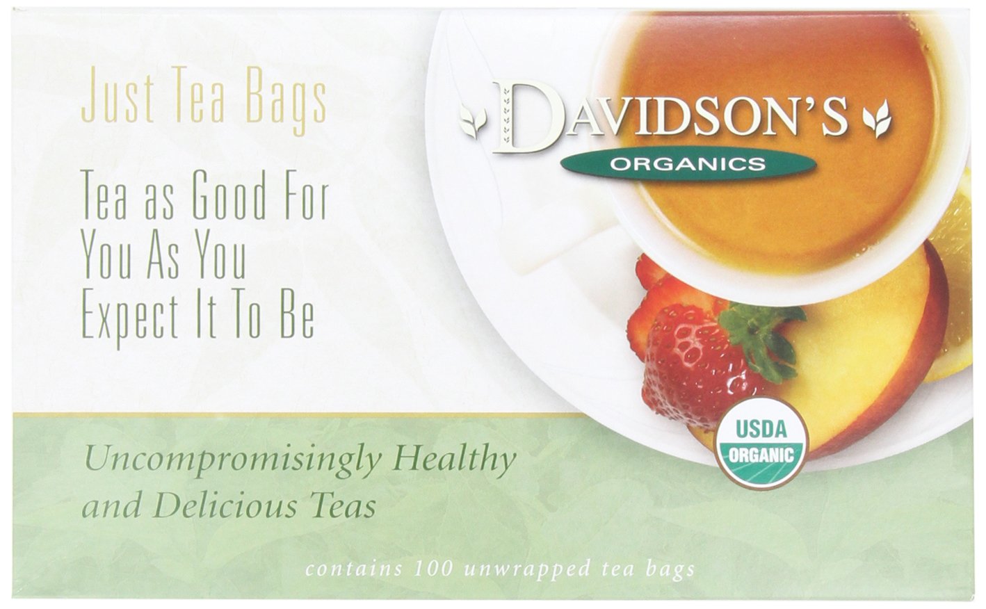 Davidsons Organic Coconut Vanilla Tea Bags, 100 Count, Unwrapped, Model 171