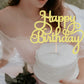 EONNCNT Happy Birthday Cake Topper - Gold Glitter Paper Decoration, Model MOUCCT-HB