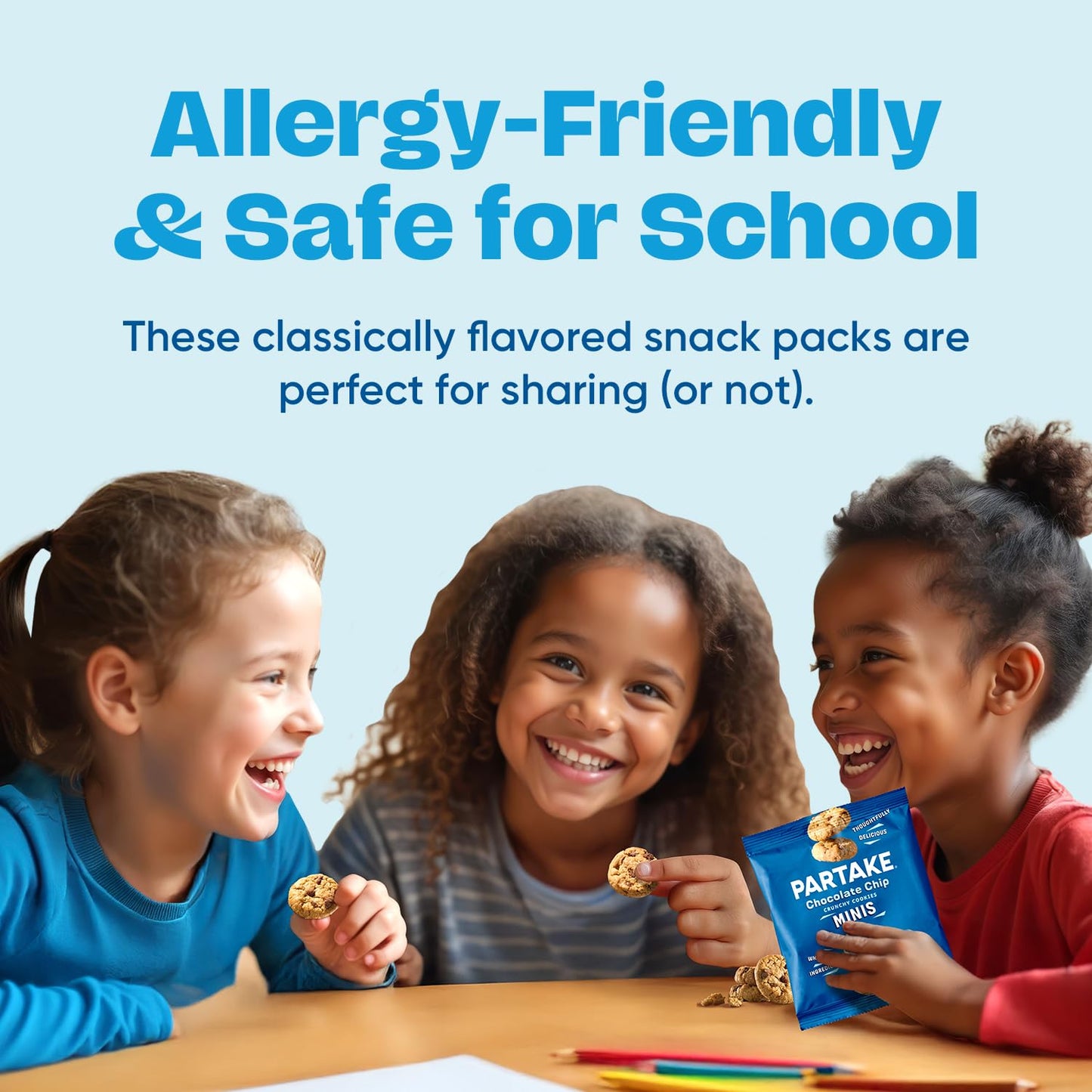 Gluten Free Partake Mini Crunchy Chocolate Chip Cookies + Bonus Bag of Classic Grahams - Vegan - Free From the Top 9 Allergens I