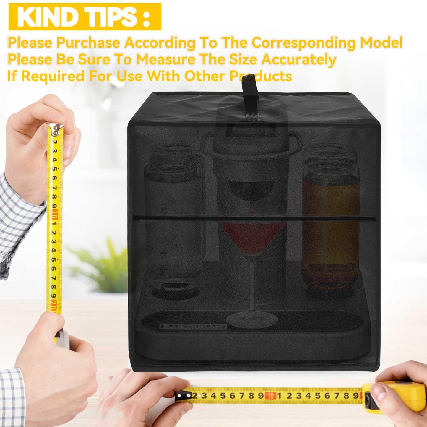 MozkeTo19 Cocktail Maker Machine Dust Cover, Heat-Resistant Waterproof 600D Nylon, 13.7x13x13.7 inches