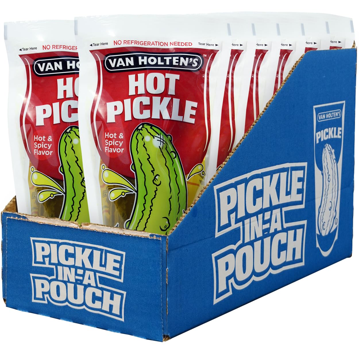 Van Holten'S Pickles - Jumbo Hot Pickle-In-A-Pouch - 12 Pack