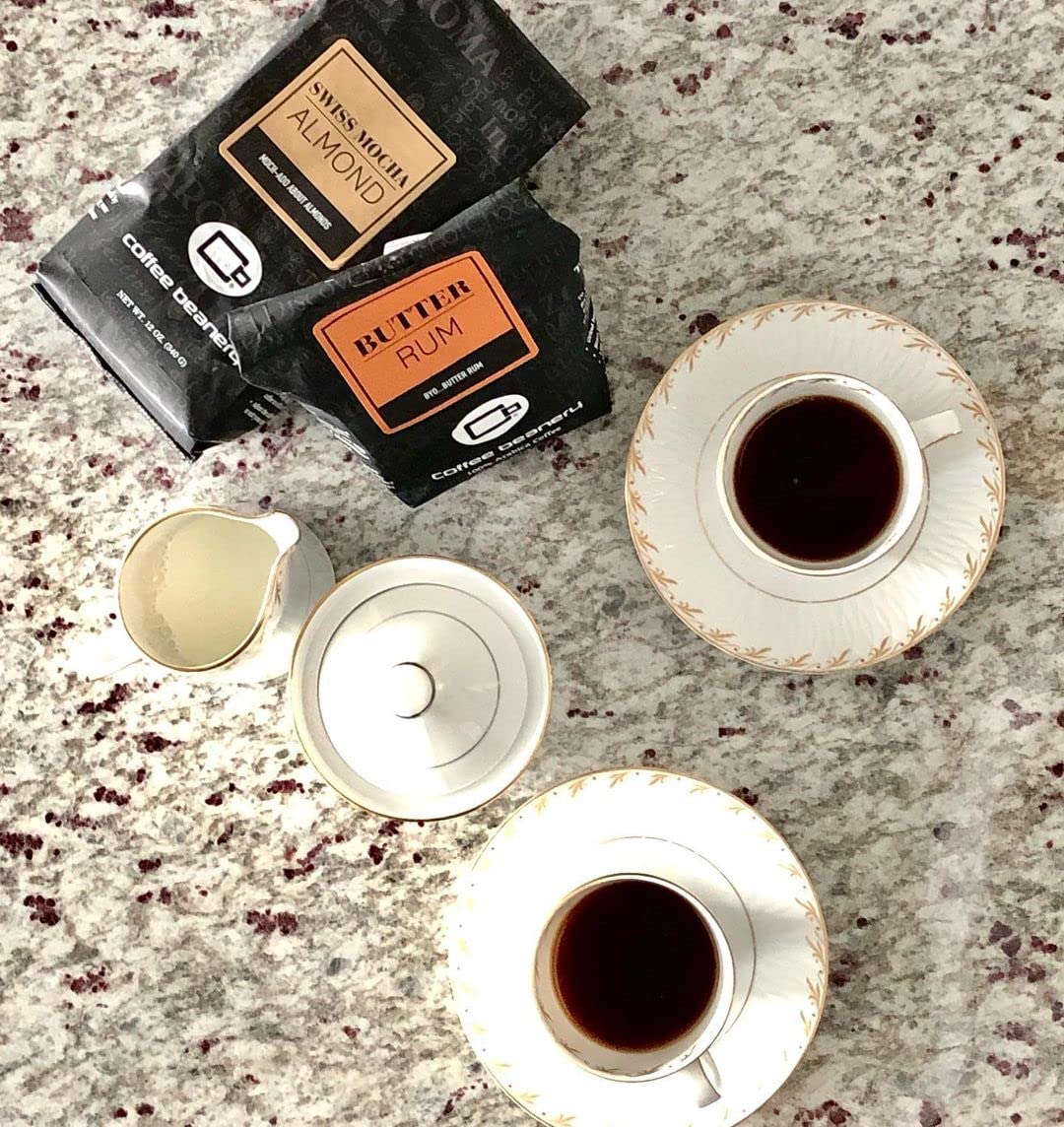 Dark Chocolate Almond Flavored Coffee, Specialty Arabica Coffee, Medium Roast, 12 Ounce, Automatic Drip (Ground)