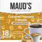 MAUDS Caramel Popcorn Flavored Coffee Pods, Medium Roast, 18 Count, 100% Arabica, Compatible with Keurig K Cups
