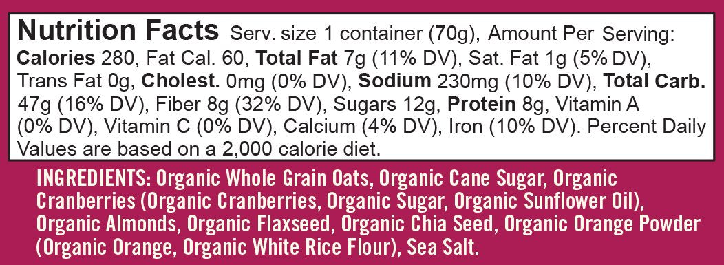 Bob'S Red Mill Organic Oat Cup, Cranberry Orange, 1 Cup (Pack Of 12)- Non Gmo, Whole Grain, Kosher