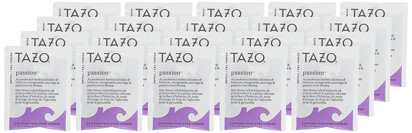 Tazo Passion Herbal Tea Filterbags, 20 Count