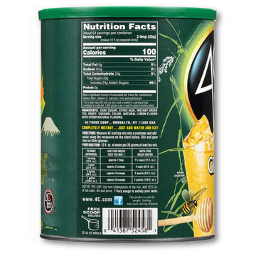4C Green Tea Antioxidant Iced Tea Mix | Family Sized Cannister | Thirst Quenching Flavor | 20 Quarts (Green Tea, 1 Pack)