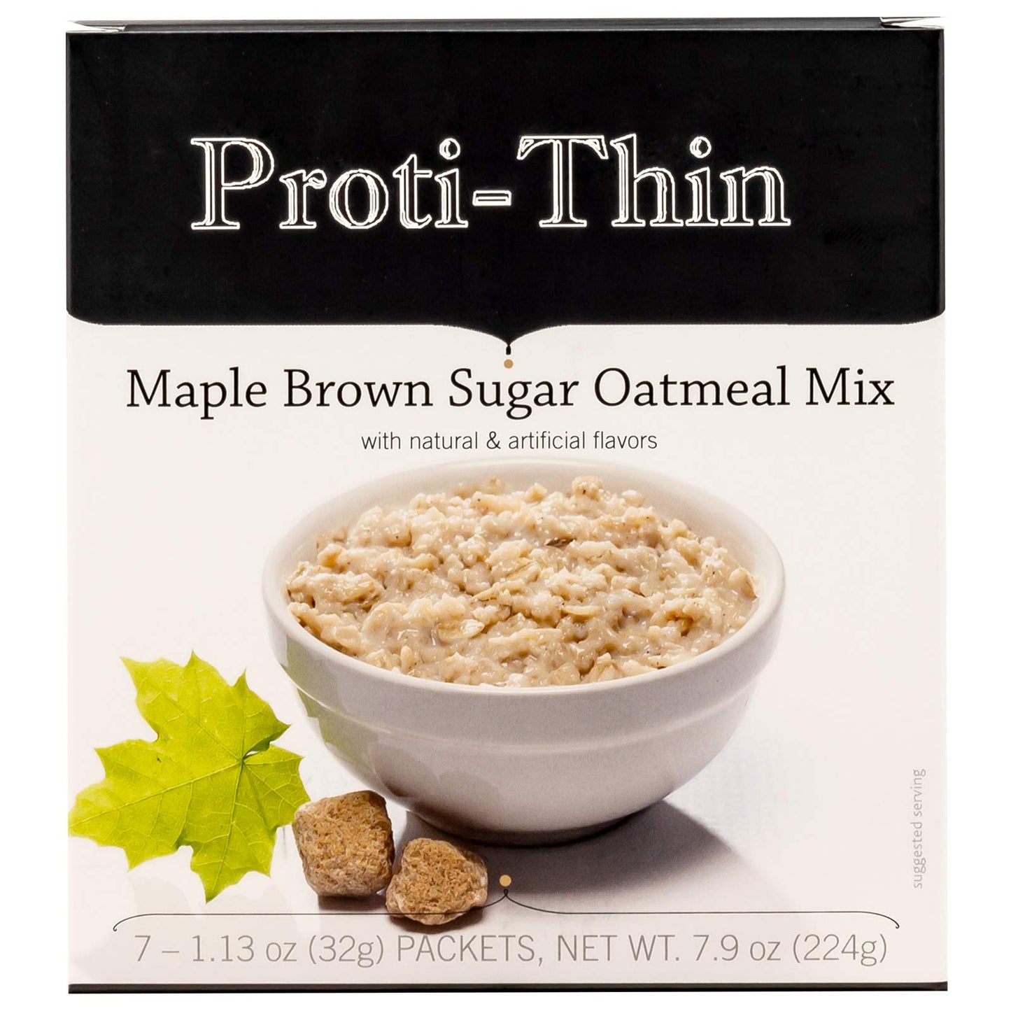 Proti-Thin High Protein Instant Maple Brown Sugar Oatmeal, 15G Protein, Low Calorie, Low Fat, Low Sugar, Ideal Protein Compatibl