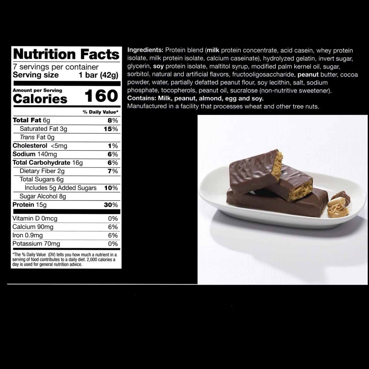 Protiwise – Peanut Butter Cup High Protein 15G Bar | 7/Box | Weight Loss, Diet, Keto Friendly, Meal Replacement | Gluten Free, Low Fat, Low Sugar