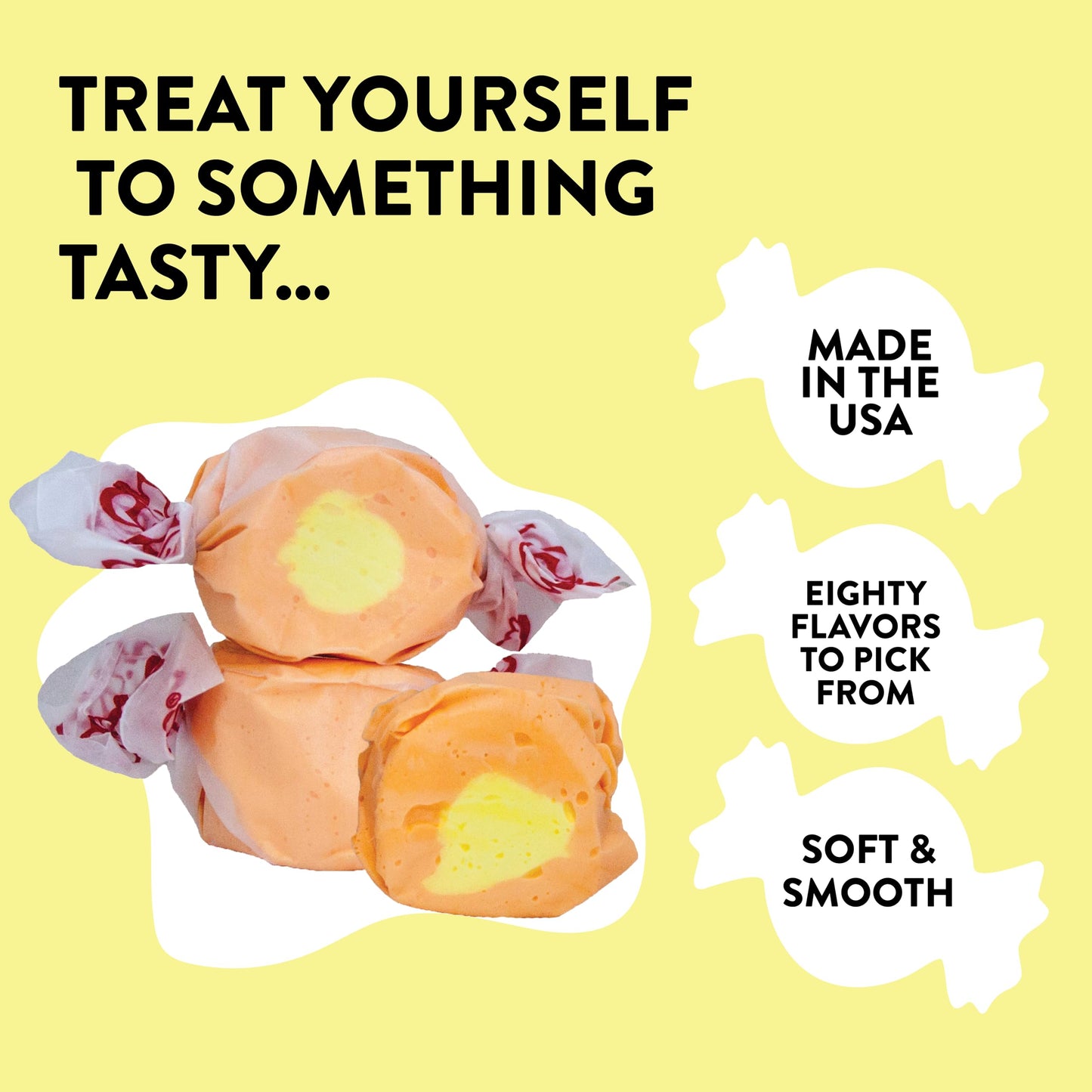 Taffy Town Saltwater Taffy, Mango, 2.5Lb