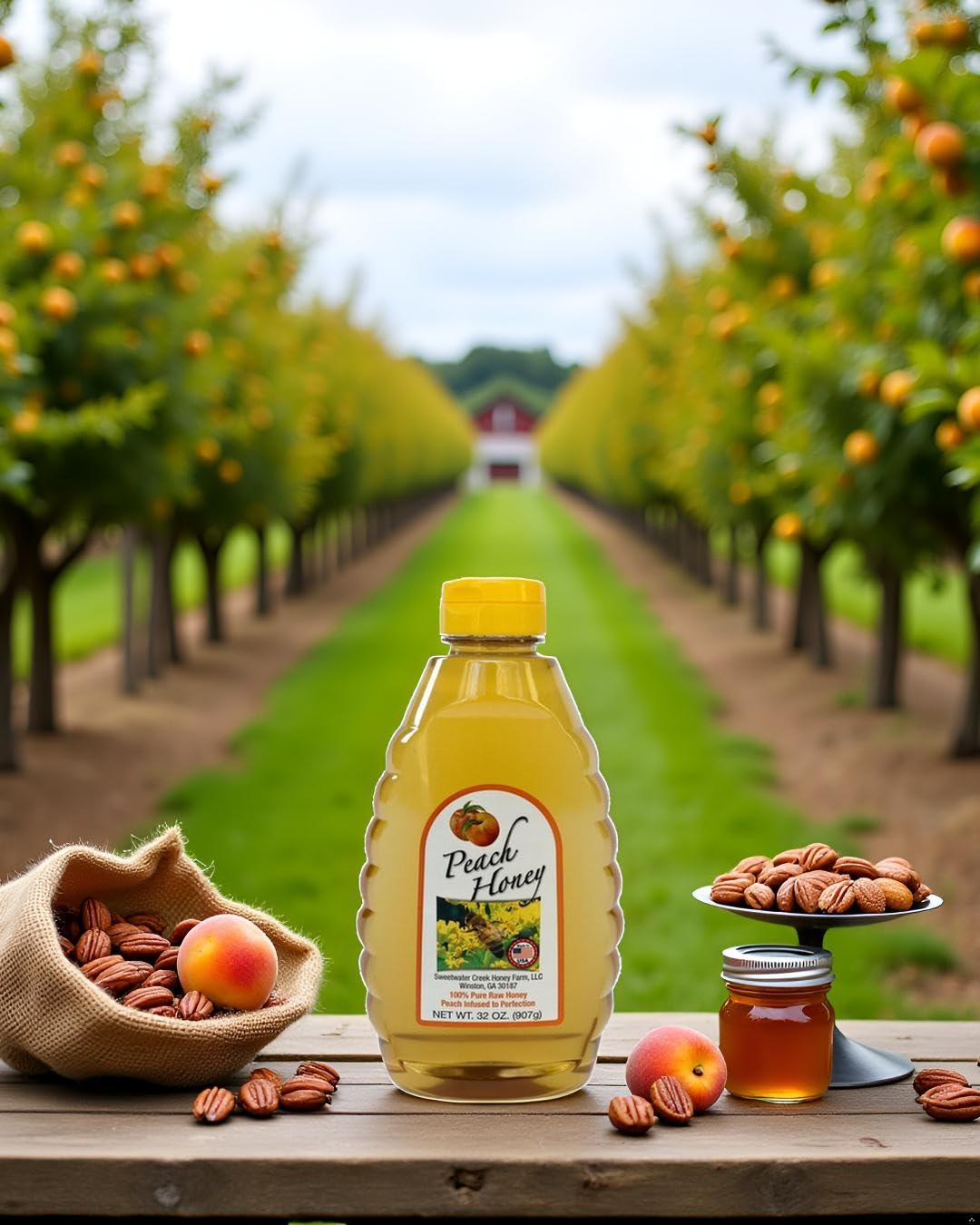 Peach Honey-Infused by Sweetwater Creek Honey Farm, Sweet and Delicious