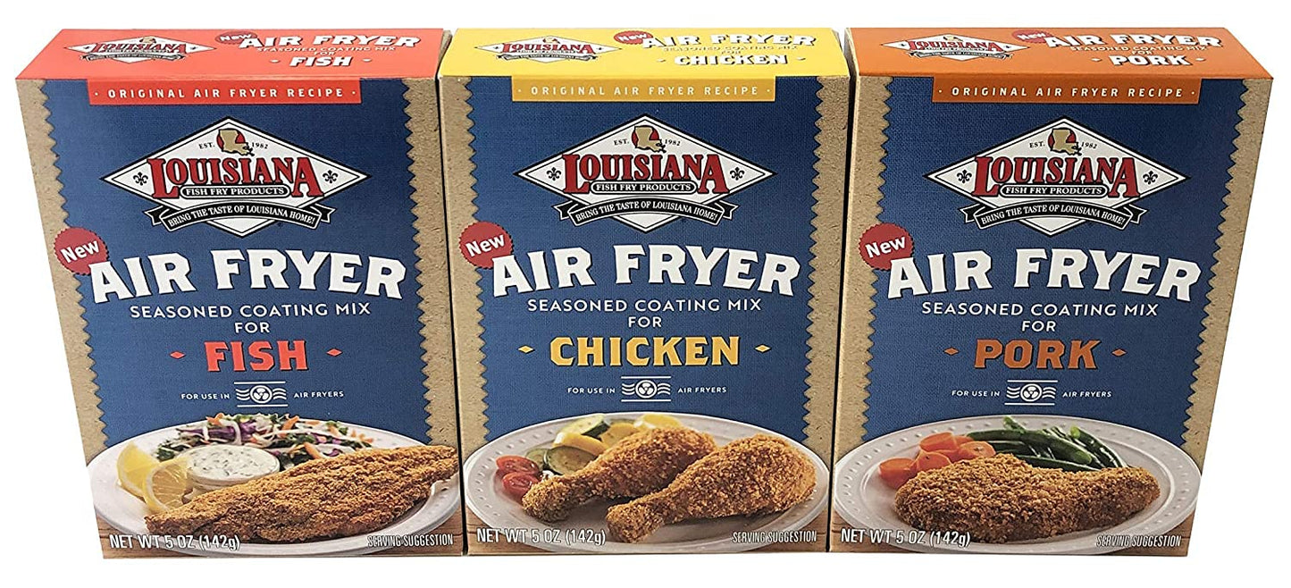 Louisiana Fish Fry Products Air Fry Pork Coating Mix, 5 Oz, Pack Of 6