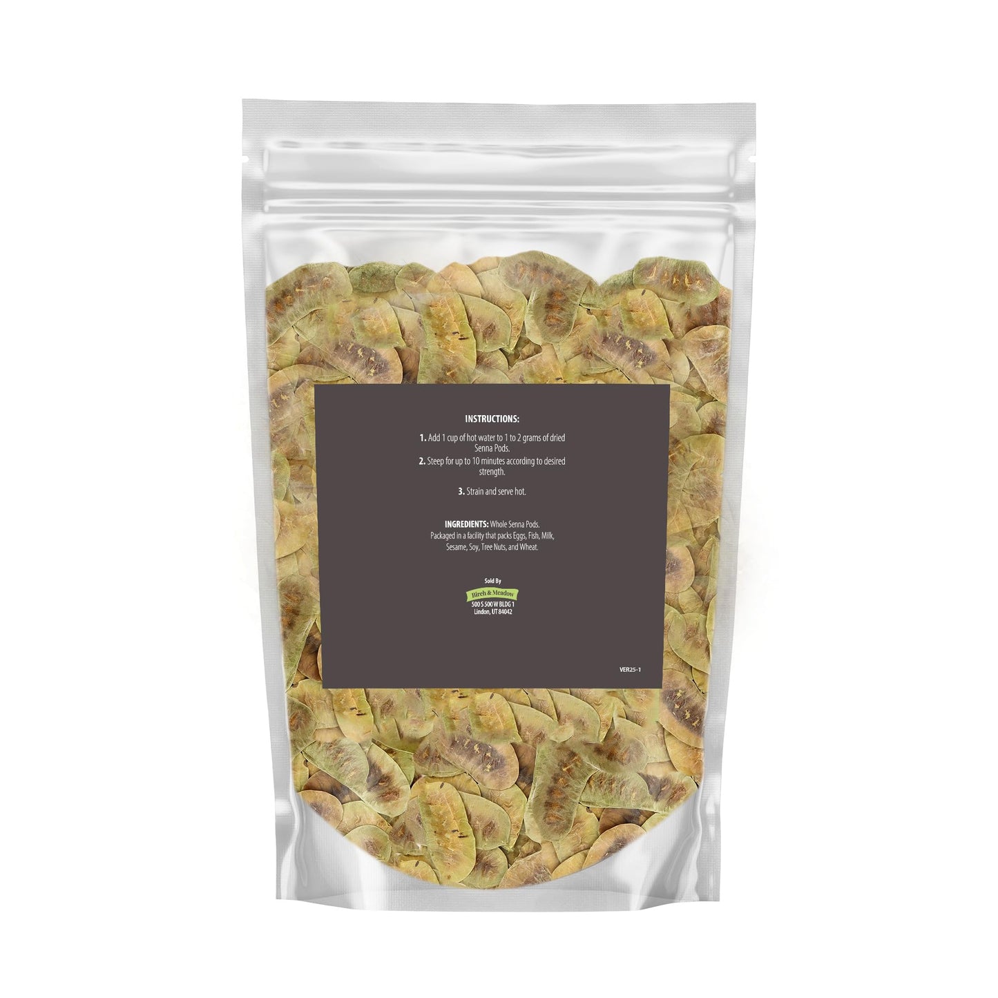 Birch & Meadow 8oz of Senna Pods Whole, Herbal Tea, Mild Bitter Taste