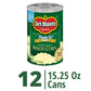 Del Monte Fresh Cut Sweet White Whole Kernel Corn, Canned Vegetables, 15.25 Oz, Pack of 12