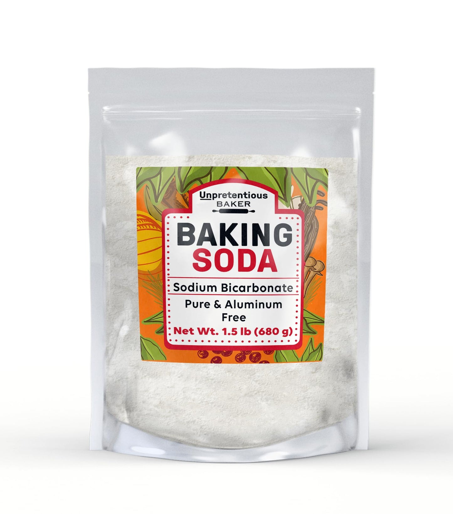 Unpretentious Baking Soda, 1.5 Lb, Aluminum-Free, Non-Gmo, Pure Sodium Bicarbonate