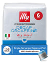 Illy Decaf Coffee IperEspresso Capsules - Single-Serve Coffee Pods - Decaffeinated Classico Medium Roast - Notes of Caramel  Chocolate  and Toasted Bread - 100% Arabica - 18 Count (Pack of 6)
