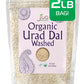Jiva Usda Organics Urad Dal (Split Matpe Beans) 2 Pound - New Packaging!