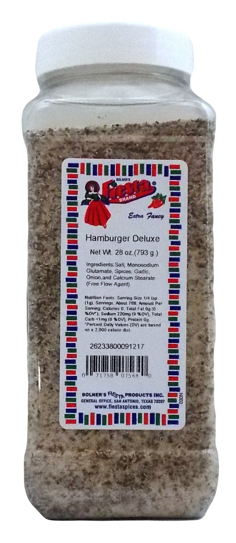 Bolner'S Fiesta Extra Fancy Hamburger Deluxe Seasoning Mix, 28 Oz.