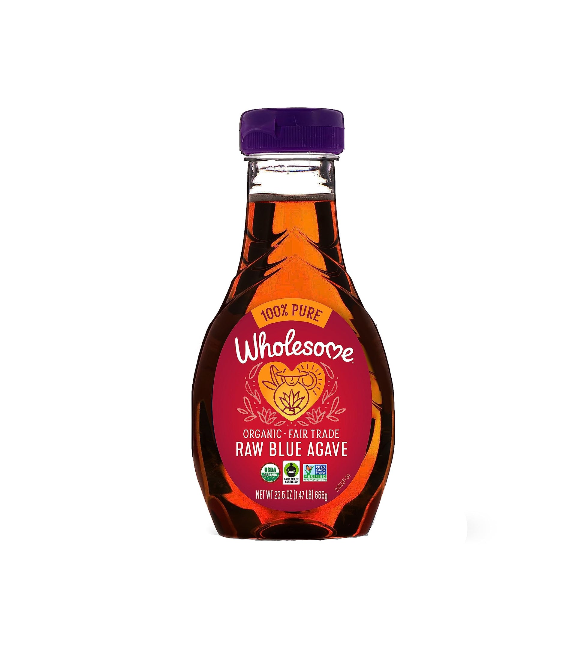 Wholesome Organic Raw Blue Agave Nectar, Syrup, Low Glycemic Sweetener, Non GMO, 23.5 oz (Pack of 6)
