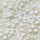 White Sprinkles Candy Mix Size Edible Pearls Cake Decorations Cupcake Toppers Cookie Decorating Perfect For Wedding Party Valent