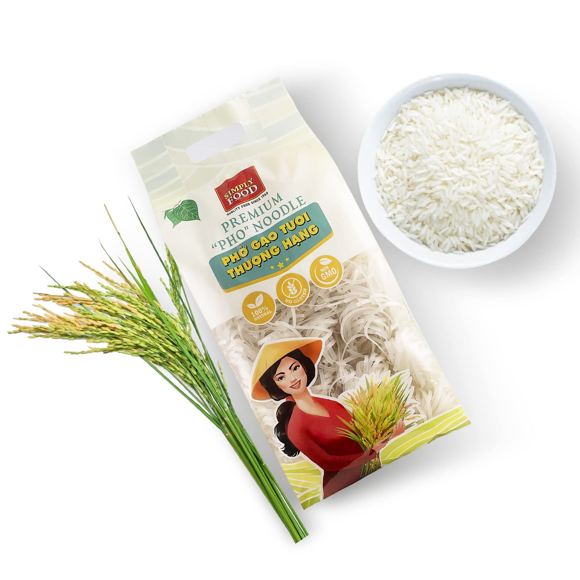 Premium Pho Style Rice Stick Noodles - Individually Portioned- Restaurant Quality, Soft and Chewy Texture, Gluten-Free, and Non-