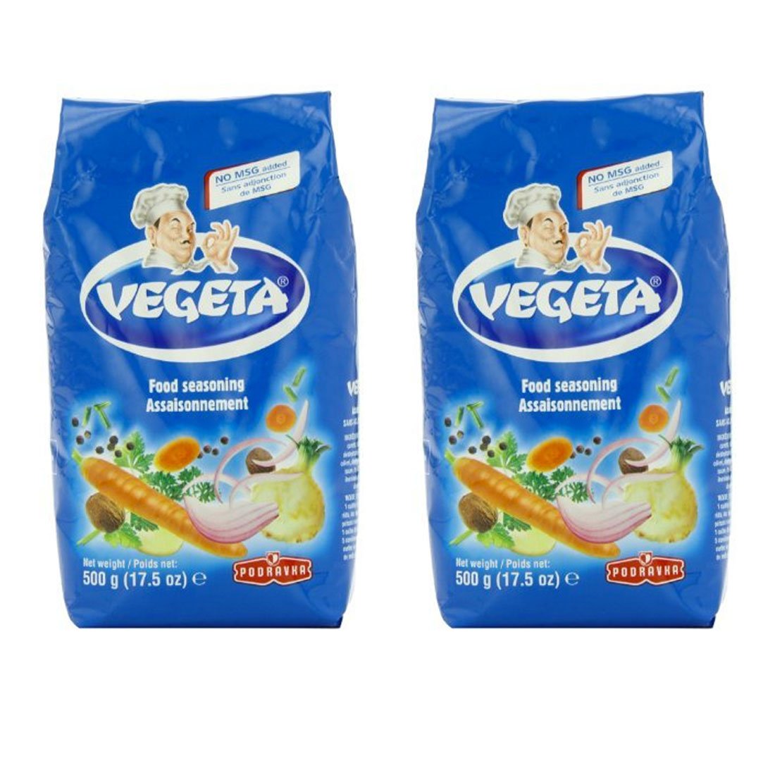 Vegeta, Gourmet Seasoning, No Msg Added 17.5 Oz(500G) Bag - Pack Of 2