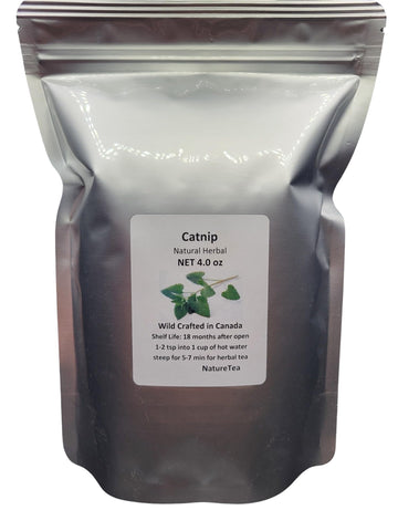 Catnip - Dried Nepeta Cataria Loose Leaf/Buds By Nature Tea (4 Oz)