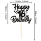 1 Pack Happy 16Th Birthday Cake Topper Glitter Heart Star 16 Fabulous Cake Pick Birthday Sign Cake Decorations For Children 16Th