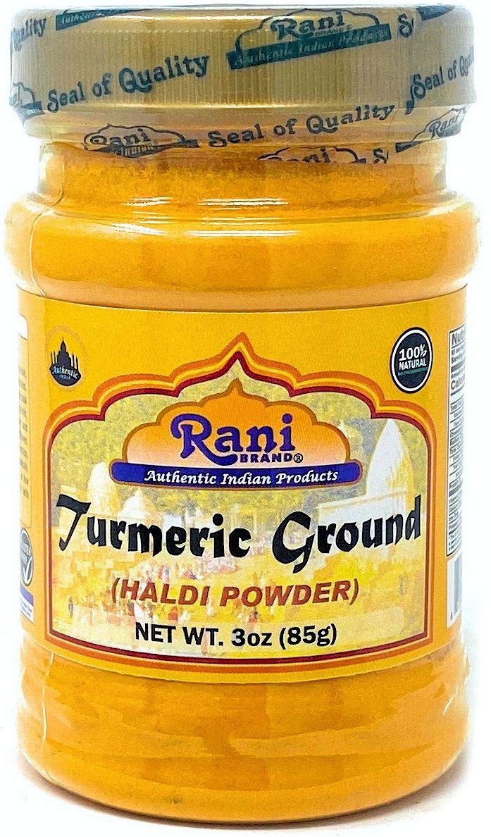 Rani Turmeric (Haldi) Root Powder Spice, (High Curcumin Content) 3Oz (85G) Pet Jar All Natural 100 Pure, Salt Free Vegan Gluten