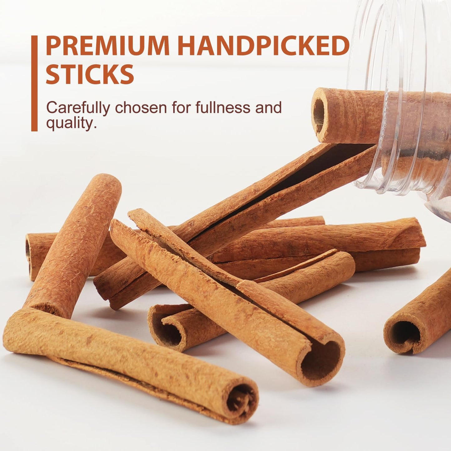 Soeos Cinnamon Sticks Organic  8 oz (226g) Bottle  USDA  Non-GMO and Kosher Certified  enhanced Whole Cinnamon for Baking  Cooking  Desserts  and Beverages  Rich Aroma & Warm Flavor  Ideal for Tea  Coffee  and Holiday Recipes